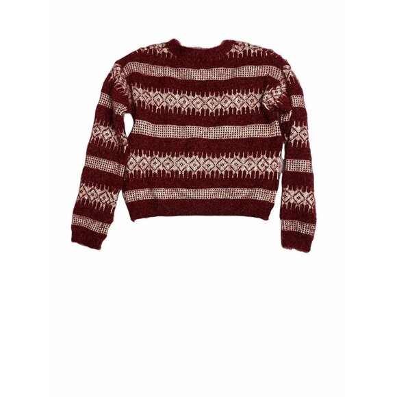 Lucky Brand Girls Long‎ Sleeve Striped Knit Crew Neck Pullover Sweater Sz M - Picture 2 of 6